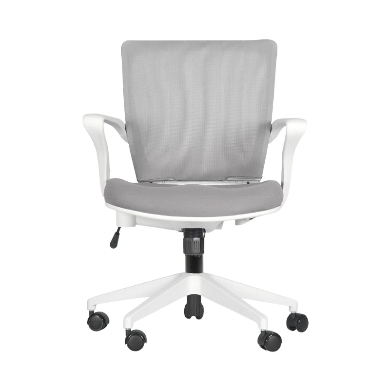 Silla Turin Basic Marco/Base Blanca Tela gris